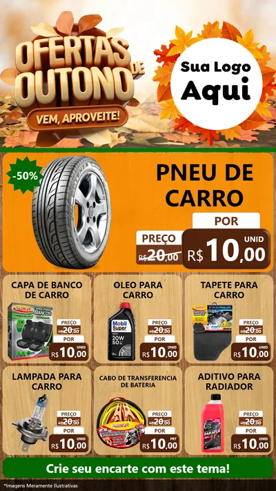 Modelo de Rede Social para Stories com o tema Ofertas de Outono - Vem, Aproveite! para Auto peças
