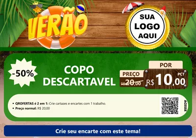 Modelo de Cartaz para Cartaz A4 Horizontal com o tema Verão para Embalagens