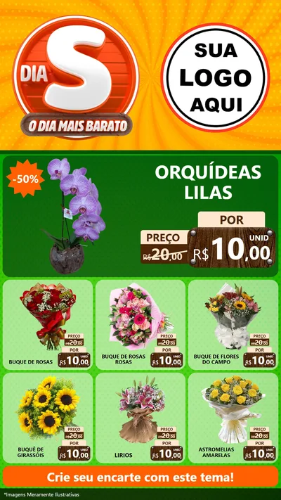 Modelo de Rede Social para Stories com o tema Dia S - O Dia Mais Barato para Floricultura e jardim