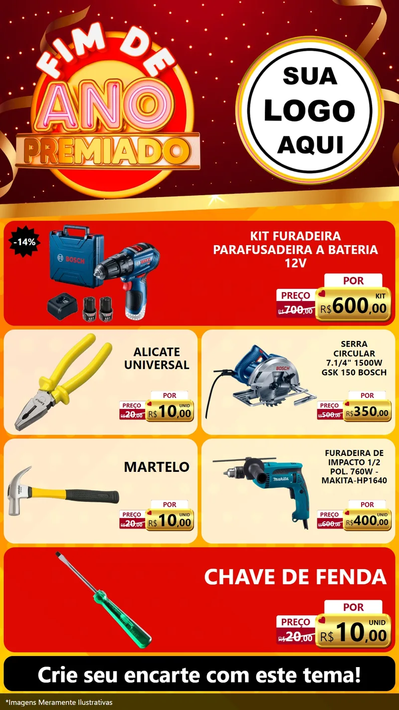 Modelo de TV para TV Vertical com o tema Fim de Ano Premiado para Maquinas e Ferramentas