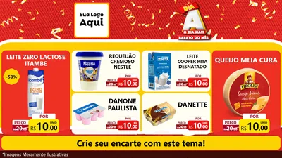 Modelo de TV para TV Horizontal com o tema Dia A o Dia Mais Barato do Mês para Frios e Laticínios