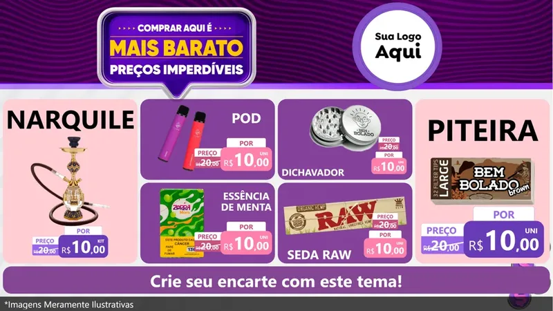 Modelo de TV para TV Horizontal com o tema Mais Barato para Tabacaria