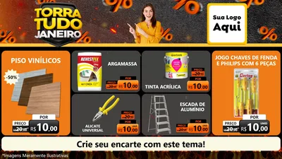 Modelo de TV para TV Horizontal com o tema Torra Tudo Janeiro para Material para Construção
