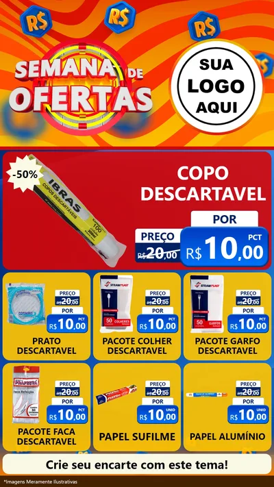 Modelo de Rede Social para Stories com o tema Semana de Ofertas para Embalagens