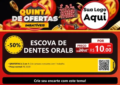Modelo de Cartaz para Cartaz A4 Horizontal com o tema Quinta de Ofertas Imbatíveis para Higiene Pessoal