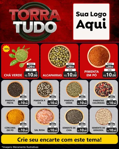 Modelo de Rede Social para Feed Instagram com o tema Torra Tudo para Produtos Naturais