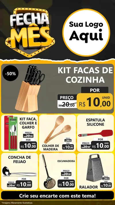 Modelo de Rede Social para Stories com o tema Fecha Mês para Utilidades Domésticas