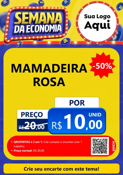 Modelo de Cartaz para Cartaz A4 Vertical com o tema Semana da Economia para Bebês