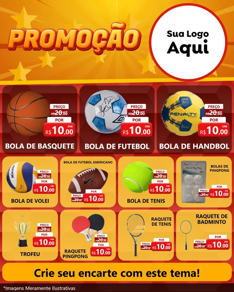 Modelo de Rede Social para Feed Instagram com o tema Promoção para Artigos Esportivos