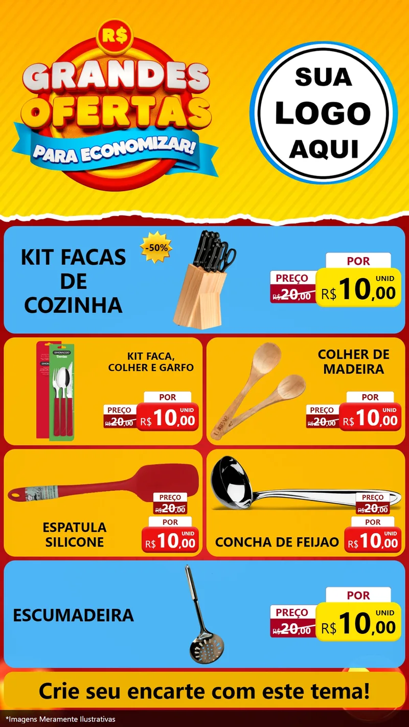 Modelo de TV para TV Vertical com o tema Grandes Ofertas Para Economizar! para Utilidades Domésticas