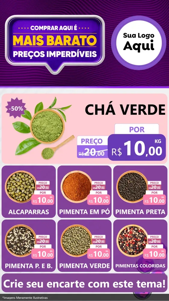 Modelo de Rede Social para Stories com o tema Mais Barato para Produtos Naturais