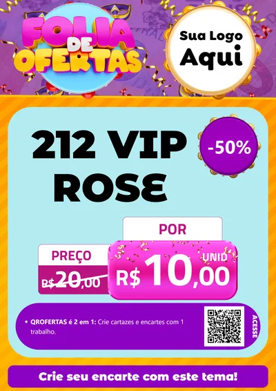 Modelo de Cartaz para Cartaz A4 Vertical com o tema Folia de Ofertas para Perfumes