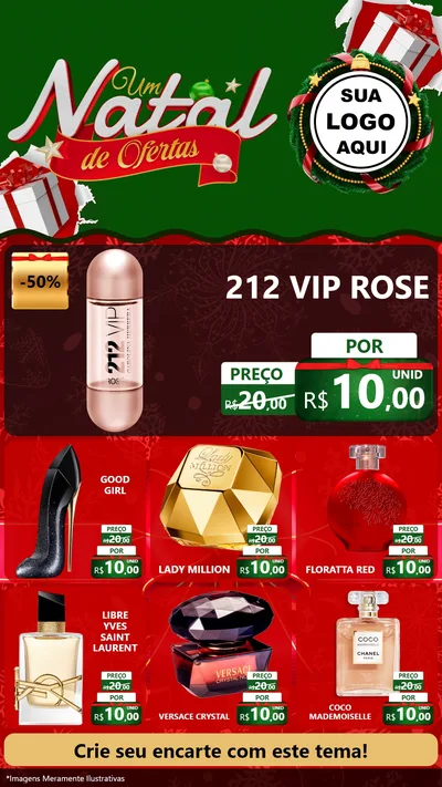 Modelo de Rede Social para Stories com o tema Um Natal de Ofertas para Perfumes
