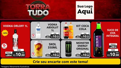 Modelo de TV para TV Horizontal com o tema Torra Tudo para Distribuidora de bebidas