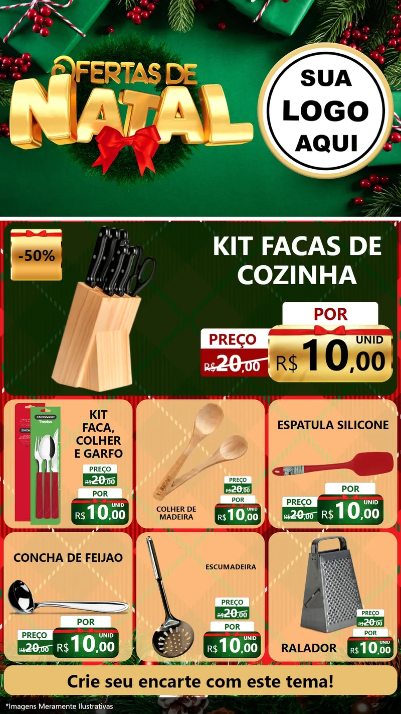 Modelo de Rede Social para Stories com o tema Ofertas de Natal para Utilidades Domésticas