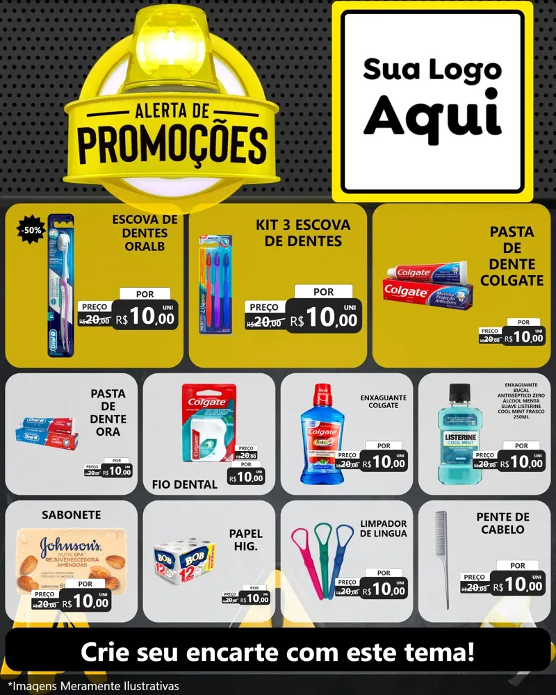 Modelo de Rede Social para Feed Instagram com o tema Alerta de Promoções para Higiene Pessoal