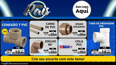 Modelo de TV para TV Horizontal com o tema Sorteio Dia Dos Pais para Tubos e conexões