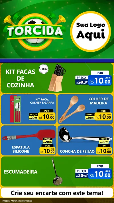 Modelo de TV para TV Vertical com o tema Torcida para Utilidades Domésticas