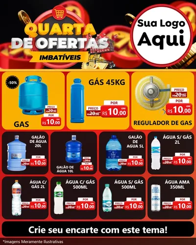 Modelo de Rede Social para Feed Instagram com o tema Quarta de Ofertas Imbatíveis para Água e gás