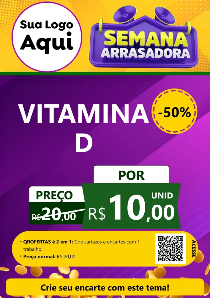 Modelo de Cartaz para Cartaz A4 Vertical com o tema Semana Arrasadora para Farmácia