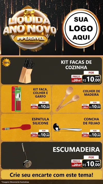 Modelo de TV para TV Vertical com o tema Liquida Ano Novo Imperdível para Utilidades Domésticas