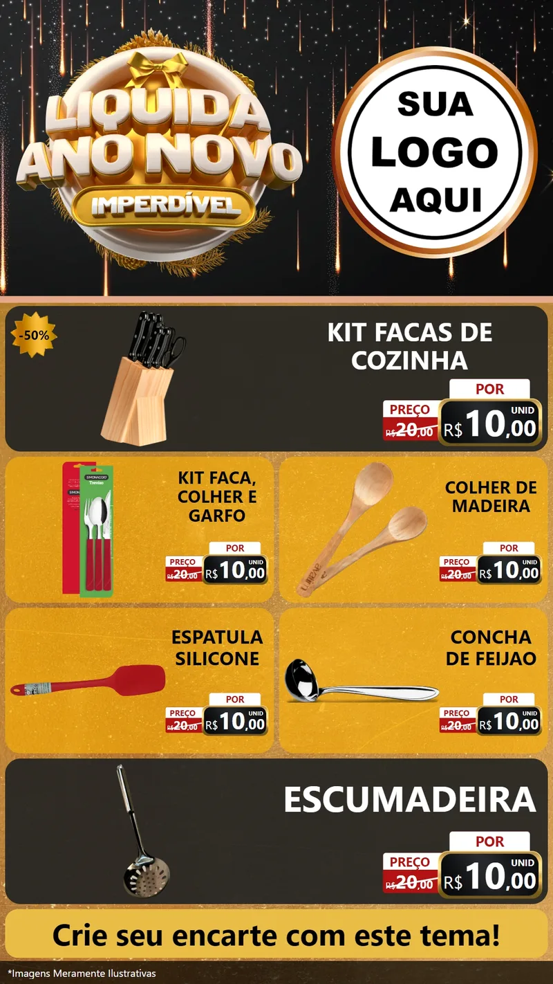 Modelo de TV para TV Vertical com o tema Liquida Ano Novo Imperdível para Utilidades Domésticas