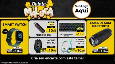 Modelo de TV para TV Horizontal com o tema Quinta Maluca para Informática