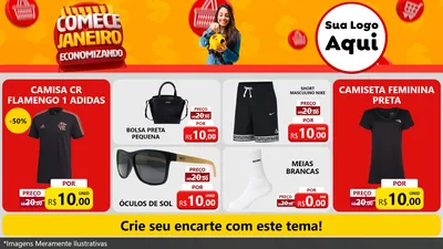 Modelo de TV para TV Horizontal com o tema Comece Janeiro Economizando para Roupas e acessórios
