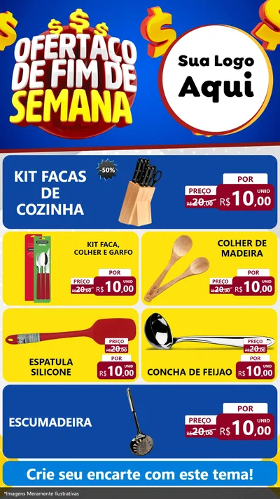 Modelo de TV para TV Vertical com o tema Ofertaço de Fim de Semana para Utilidades Domésticas