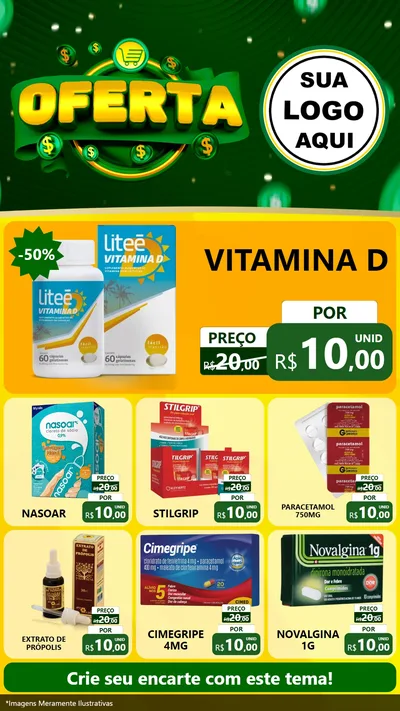 Modelo de Rede Social para Stories com o tema Oferta para Farmácia
