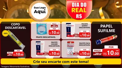 Modelo de TV para TV Horizontal com o tema Dia do Real para Embalagens