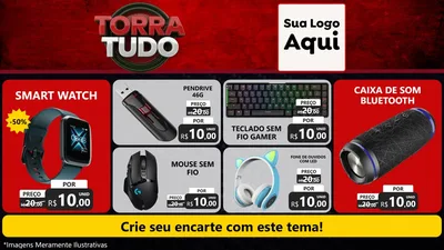 Modelo de TV para TV Horizontal com o tema Torra Tudo para Informática
