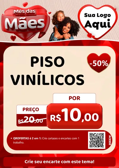 Modelo de Cartaz para Cartaz A4 Vertical com o tema Mês das Mães para Material para Construção