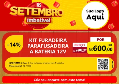 Modelo de Cartaz para Cartaz A4 Horizontal com o tema Setembro Imbatível para Maquinas e Ferramentas
