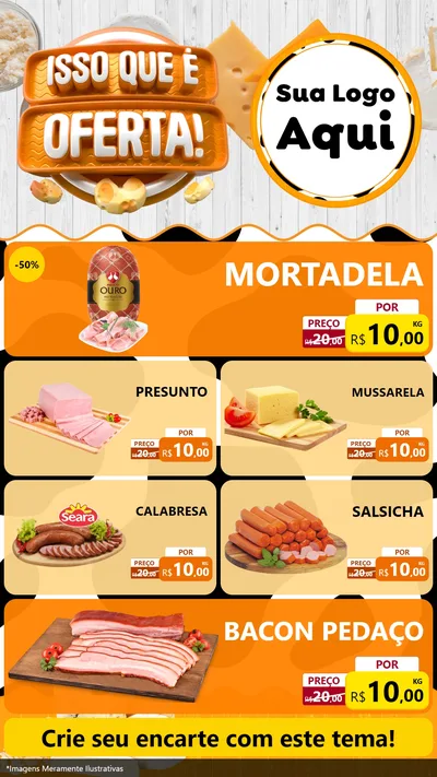 Modelo de TV para TV Vertical com o tema Isso Que É Oferta para Frios e Laticínios