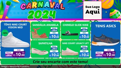 Modelo de TV para TV Horizontal com o tema Carnaval 2027 para Calçados