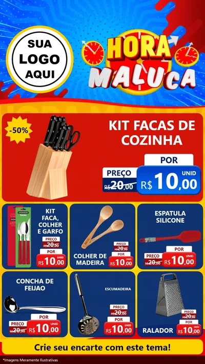 Modelo de Rede Social para Stories com o tema Hora Maluca para Utilidades Domésticas