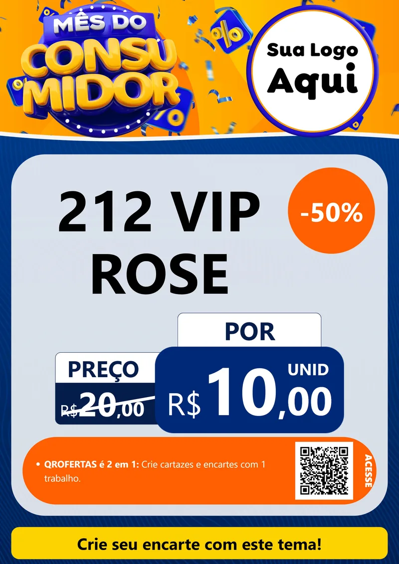 Modelo de Cartaz para Cartaz A4 Vertical com o tema Mês do Consumidor para Perfumes