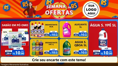 Modelo de TV para TV Horizontal com o tema Semana de Ofertas para Produtos de Limpeza
