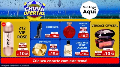 Modelo de TV para TV Horizontal com o tema Chuva de Ofertas para Perfumes