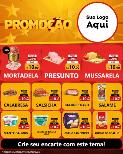 Modelo de Rede Social para Feed Instagram com o tema Promoção para Frios e Laticínios
