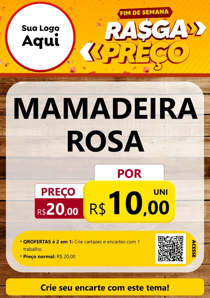 Modelo de Cartaz para Cartaz A4 Vertical com o tema Fim de Semana Rasga Preços para Bebês
