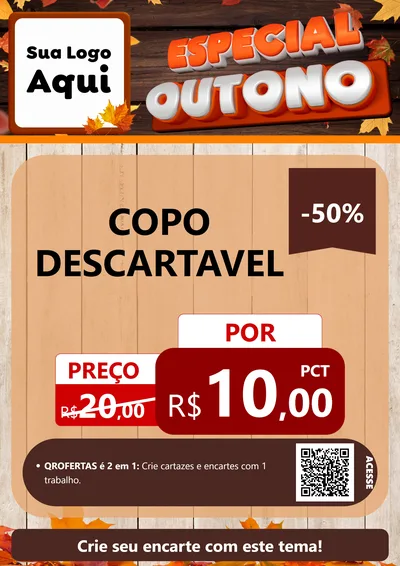 Modelo de Cartaz para Cartaz A4 Vertical com o tema Especial Outono para Embalagens
