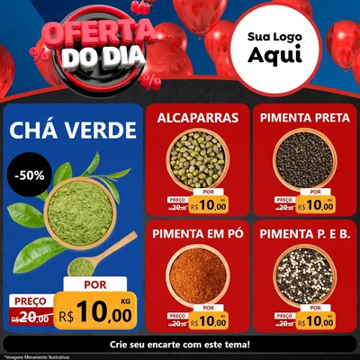 Modelo de Rede Social para Feed Facebook com o tema Oferta do Dia para Produtos Naturais