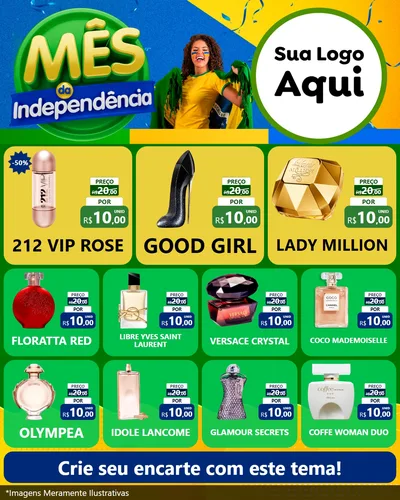 Modelo de Rede Social para Feed Instagram com o tema Mês da Independência para Perfumes