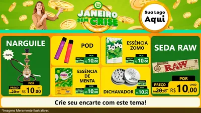Modelo de TV para TV Horizontal com o tema Janeiro Sem Crise para Tabacaria