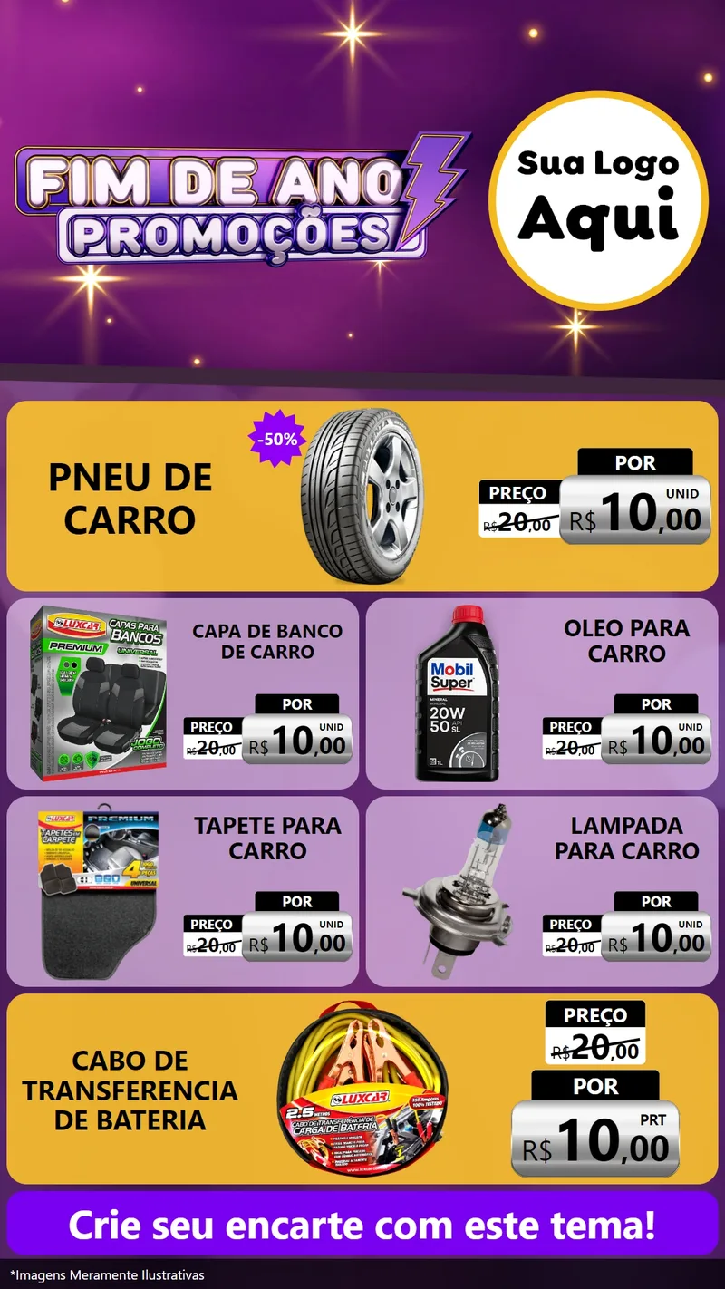 Modelo de TV para TV Vertical com o tema Fim de Ano Promoções para Auto peças