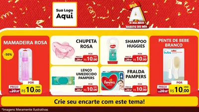 Modelo de TV para TV Horizontal com o tema Dia A o Dia Mais Barato do Mês para Bebês