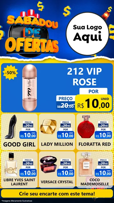 Modelo de Rede Social para Stories com o tema Sabadou de Ofertas para Perfumes