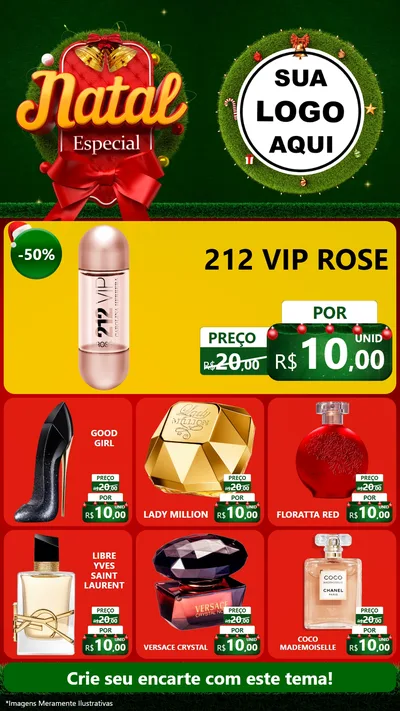 Modelo de Rede Social para Stories com o tema Natal Especial para Perfumes